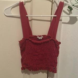 American Eagle Ruffled Crop Top